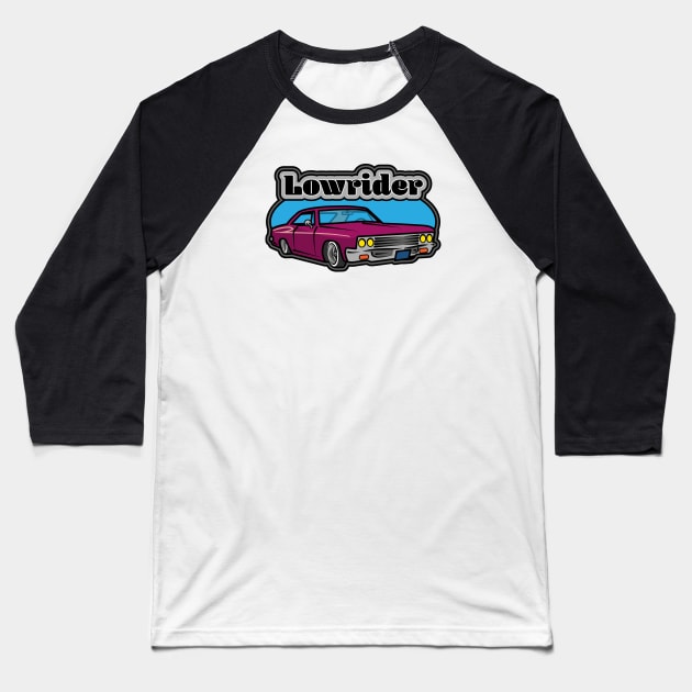 Lowrider Chevy Impala Baseball T-Shirt by Phil Tessier